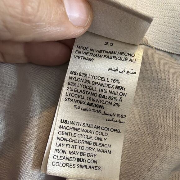 Chico's women's 14 Lg Ponte Houndstooth Black White Pull-On Pants classic career - Picture 6 of 9